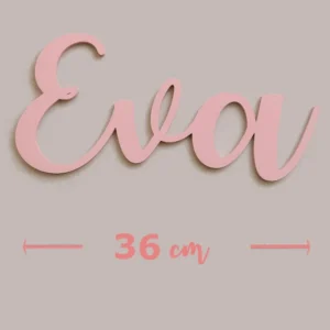 Eva mit Maßangabe Schriftzug Eva 36cm in Farbe blush