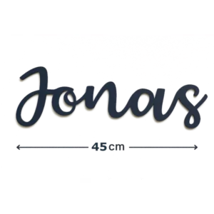 Jonas transparent mit Maßangabe Schriftzug Jonas 45cm in Farbe darkbluesky