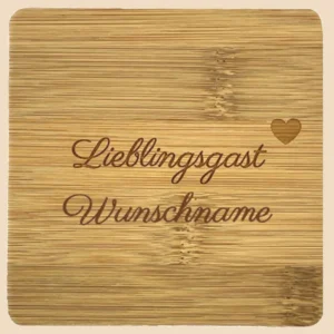 bambus‑untersetzer mit gravur lieblingsgast und namen